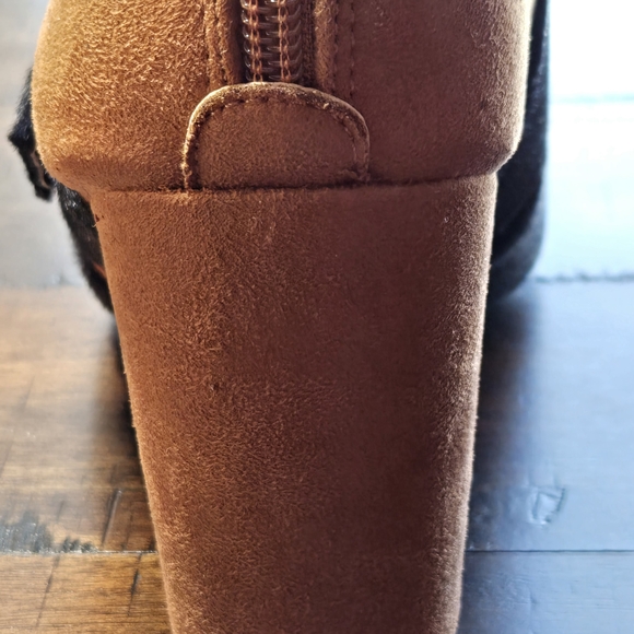 Chic Brown and Black Ankle Boots - Picture 12 of 16